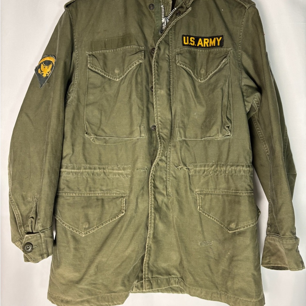 VTG US Army M-1951 Field Jacket Small  OG-107 Cotton Sateen Korean War Original